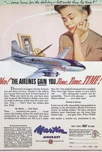 VINTAGE 1940s Print Ad ~ Martin Aircraft ~ Builders of Dependable Aircraft... - Picture 1 of 1