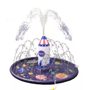 Sprinkler Water Play Mat Rocket Splash Outdoor Inflatable Pad Pool Fun Kids AU - Picture 1 of 6