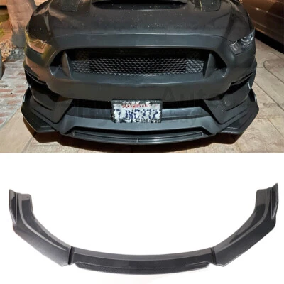 For Ford Mustang GT Front Bumper Lip Spoiler Splitter Diffuser Carbon Fiber Foto 1 de 4