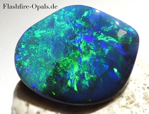 68,2 carat Investment Riesen Black Opal Grün-Türkis-Blau Video FLASHFIRE-OPAL - Picture 1 of 16