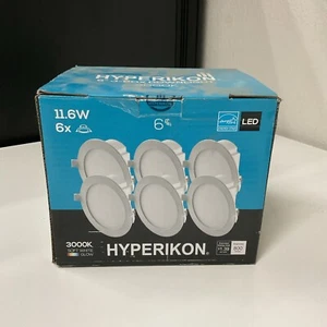 Hyperikon 6" J-Box Downlight 11.6W 3000k 800 Lumens 6 Pack - Picture 1 of 4