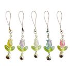 Sweet Tulips Flower Bell Pendants Phone Charm Straps Lanyard Purse Accessories