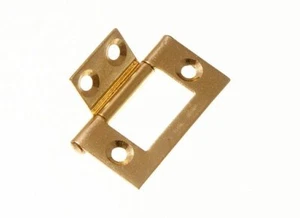 Paar Schranktür bündig Scharniere EB Messing vergoldet Stahl 38 mm (1 1/2 &Quot;) | auf - Bild 1 von 1