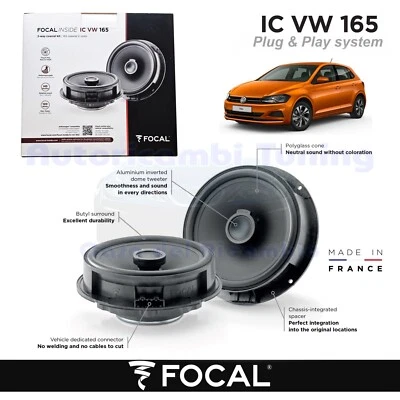 Hintere Lautsprecher FOCAL Plug Und Play IC VW 165 120W Für VW POLO 6 VI - Bild 1 von 4
