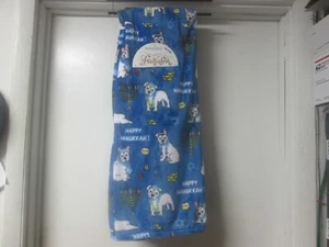 Hanukkah Bulldog Menorahs Etc. Plush Throw Blanket 50" X 60" New With Tag - Picture 1 of 2
