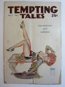 Tempting Tales v. 5 #1, 1937 FR George Quintana Cover! Scarce to Rare Pulp! - Picture 1 of 5
