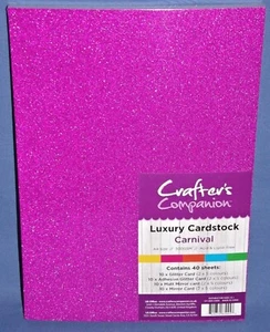 Crafter's Companion Carnival Luxury Cardstock 300GSM Glitter Mirror Matt A4 New - Bild 1 von 7