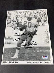 "The Finest" Mel Renfro HOF, NFL, Dallas Cowboys Autograph PSA GRADE GEM-MINT 10 - Picture 1 of 4
