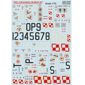 Print Scale 72-305 Decal for airplane 1:72 PZL.23B Karaś Waterslide decals - Picture 1 of 24