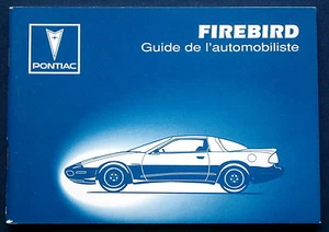 Owner's Manual Manuale Istruzioni 1993 Pontiac Firebird (F) - Foto 1 di 1