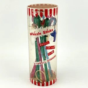 MCM 8 Whizzle Sticks Highball Stirrers Swizzles with Whistles Original Container - Picture 1 of 9