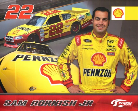 2012 Sam Hornish, Jr. Pennzoil Dodge Charger NASCAR postcard Cover