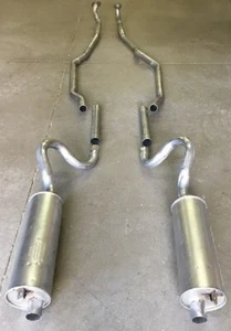 1970-1971 CHALLENGER CUDA 340-440 EXHAUST SYSTEM, ALUMINIZED WITHOUT RESONATORS - Picture 1 of 1