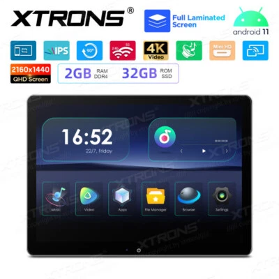 1pc Android 11 Auto Kopfstütze 2.5D HD Monitor 2160*1440 4K Schwerkrafterfassung - Bild 1 von 4