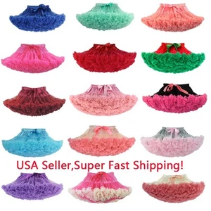 Baby Girls Classic Tutu Dress Fluffy Tulle Pleated Princess Ballet Tutu Skirts - Picture 1 of 26