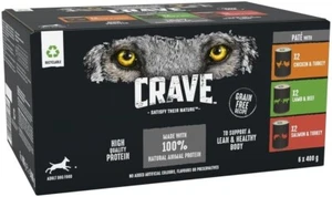 Crave Dog Food Wet - Can Mixed in Pate, 6 x 400 g - Picture 1 of 9