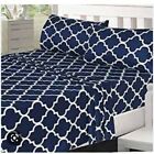 Utopia Bedding 3-Piece navy blue Printed Twin Bed Sheet Set 