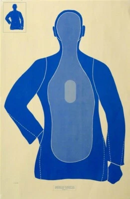 NATIONAL TARGET B-21E FLR Silhouette Target Reduced From B-21 EFL (~2/3rds) 21" x 24" SHIPS FREE