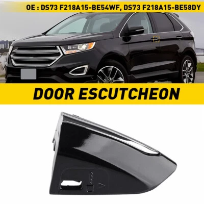 Para Ford Edge 2015-2021 Manija de la puerta del conductor delantero izquierdo Tapa de llave Cubierta Bisel Negro Foto 1 de 4