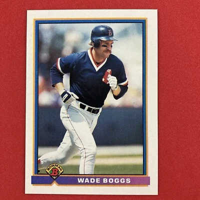 Tarjeta Bowman de Wade Boggs 1991 #129 MLB Boston Red Sox Foto 1 de 2