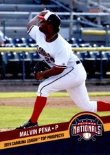 2019 Carolina League Top Prospects Choice #21 Malvin Pena - NM Baseball Card