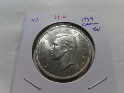 Coroa de prata H10 Nova Zelândia 1949 BU - Imagem 1 de 2