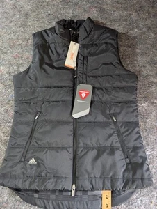 Adidas Gilet Donna Tampone Nero CV6387 Zip Up Primaloft Medium M Climaheat NUOVO - Foto 1 di 10