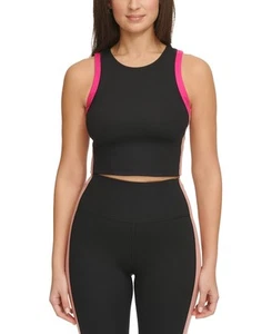 Calvin Klein Women Regular fit Sleeveless Tank Top Shirt Large Black Solid - Picture 1 of 1