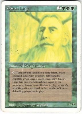 Gaea's Liege R Revised Edition 3ED  MTG HP - Image 1 of 2