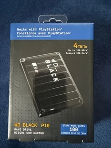 WD_Black Western Digital P10 4TB, External Hard Drive, For PlayStation Only, New - Afbeelding 1 van 2