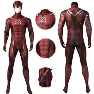 Disfraz de Injustice 2 The Flash Cosplay Traje Completo Barry Allen Zentai Hecho a Mano - Imagen 1 de 17