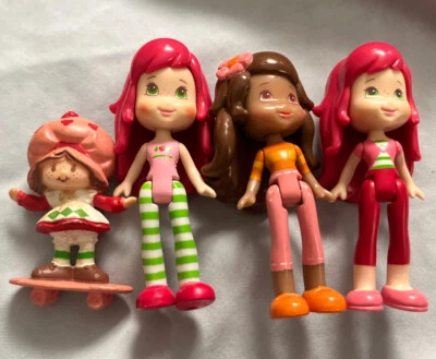 "Lote de figuras de monopatín Strawberry Shortcake Orange Blossom 3"" 2008 muñecas 1982 AGC Foto 1 de 4