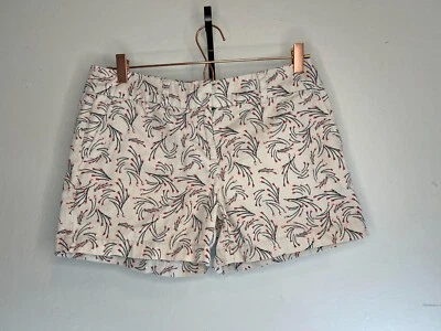 Loft Outlet 短裤女式 4 码灰色花朵设计 4 英寸短棉质口袋 — 第 1/4 张图片