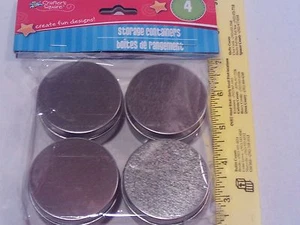 Tin Storage Containers 4 pk w/Lids - Arts/Crafts Beads Buttons Small Containers - Bild 1 von 3