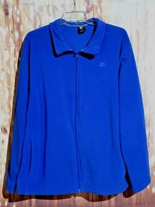 Starterjacke Herren Größe 2X blau durchgehender Reißverschluss Vlies atmungsaktiv Bodywärmer Taschen - Bild 1 von 11