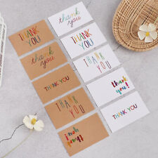 Greeting Card Rainbow Color Letters Thank You Cards White/Kraft Paper Label