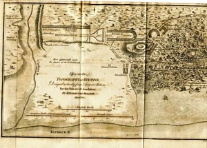  MAPA TOPOGRAFÍA 1780 OLIMPIA BARBIE DU BOCAGE VIAJES DE ANACHARSIS GRECIA - Imagen 1 de 1