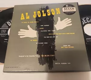 Al Jolson 45 RPM Very Good Deca Album 9-9 - Picture 1 of 8