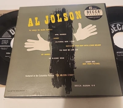 Al Jolson 45 RPM Very Good  Deca Album 9-9 Foto 1 de 4