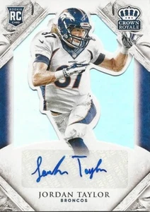 2015 Panini Crown Royale Jordan Taylor AUTO RC #/225 Denver Broncos Rice - Picture 1 of 2