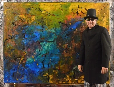 Jackson Pollock, style Profession￼al Painting 81” X 62”(6ft 9in)Abstract Modern - Image 1 of 4