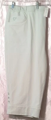 Jeanne Bice para Quaker Factory - Capris de mezclilla crema Foto 1 de 4