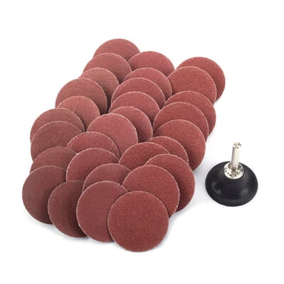 Discos de lijado 25/50 piezas 24-240 granos tipo R almohadillas abrasivas bloqueo de rollo discos de lijado Foto 1 de 4