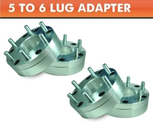 4 Wheel Adapters 5x4.5 to 6x4.5 ¦ Dakota Durango 6 Lug Wheels On Magnum - Foto 1 di 3