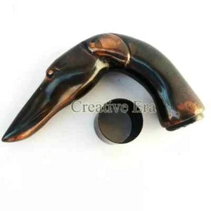Manico ottone design antico vittoriano per bastone da passeggio vintage in legno bastone regalo - Foto 1 di 10