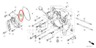 Paraolio Motore 20.8x32x6 (NOK) per Carter Motore Destro Honda SH 125 2017-2019 - Immagine 1 di 2