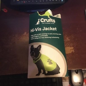 CRUFTS HI-VIS LARGE JACKET DOGS BIRTHDAY CHRISTMAS CANINE CLOTHES - Picture 1 of 1