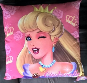 Cinderella Pillow Square 18" x 18", Junior Elf Fairy Tales Princess, Zip Off NWT - Picture 1 of 2