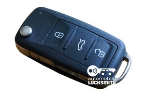 Used Vw Volkswagen Golf Polo 3 button remote flip key fob 5K0 837 202 434mhz - Picture 1 of 1