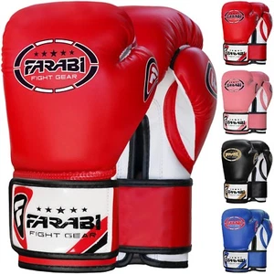 Farabi Kids Boxing Gloves MMA Sparring Gloves Junior Mitts 6-oz 8-oz  - Picture 1 of 1